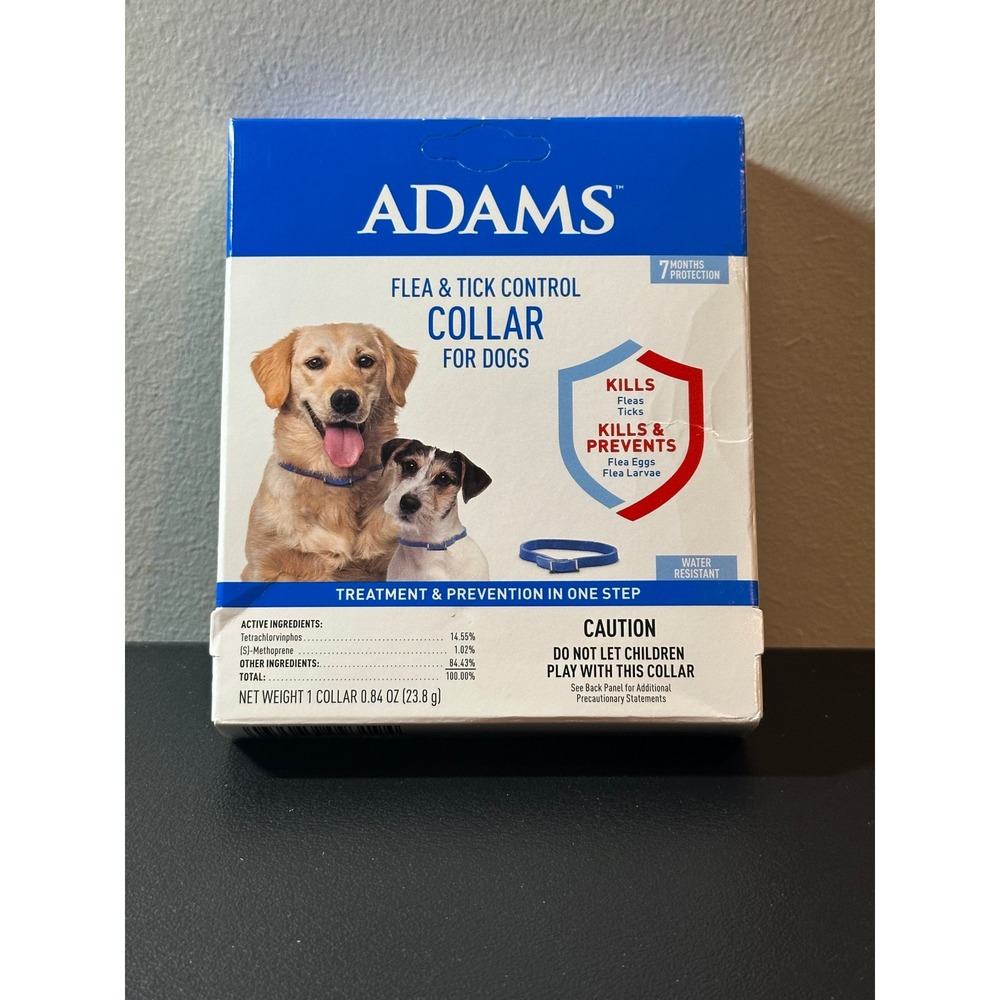 Adams Flea and Tick Control Collar for Dogs 7‎ Month Protection Water Resistant